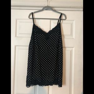 Lane Bryant cami- blk/white polka dot- sz. 26/28